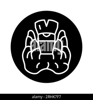 Human organs thyroid gland color line icon. Isolated vector element. Outline pictogram for web page, mobile app, promo Stock Vector
