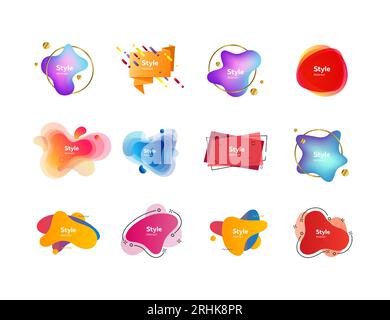 Soft fluid shapes with text sample Stock Vector