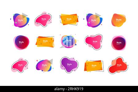 Bright multi-colored abstract forms Stock Vector