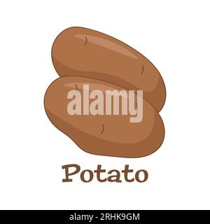 Potatoes vector illustration. Isolated on white background. Stock Vector