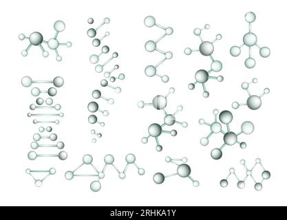 Molecule model set Stock Vector