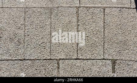 Gray paving stones with large rectangular elements. Close photo Stock Photo