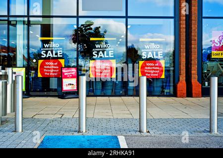 Wilko Store Administration Sale, Clifton Moor Retail Park, York, Yorkshire, England Stock Photo