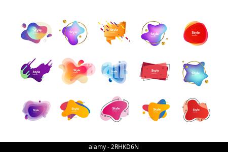 Soft fluid shapes with text sample Stock Vector