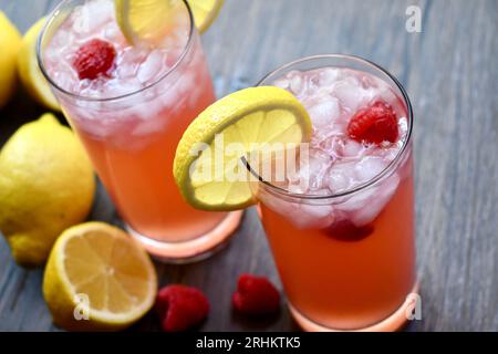 Raspberry lemonade Stock Photo