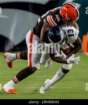 Philadelphia Eagles' Olamide Zaccheaus plays during an NFL football game,  Thursday, Sept. 14, 2023, in Philadelphia. (AP Photo/Matt Slocum Stock  Photo - Alamy