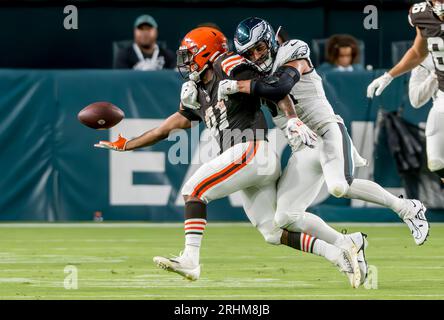 Cleveland Browns running back John Kelly Jr. (41) runs with the ball during  an NFL preseason football game against the Chicago Bears, Saturday Aug. 27,  2022, in Cleveland. (AP Photo/Kirk Irwin Stock