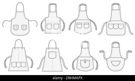 Cooking men and women wear aprons vector design Stock Vector Image
