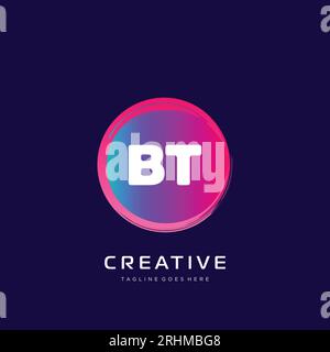 initial logo With Colorful template vector. Stock Vector