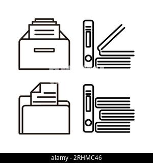 Archive icon vector. archive storage icon vector. folders icon. Stock Vector