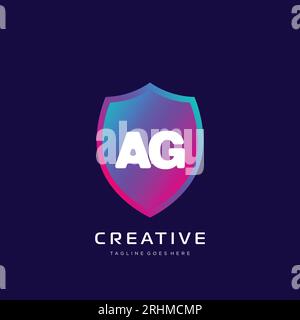 initial logo With Colorful template vector. Stock Vector