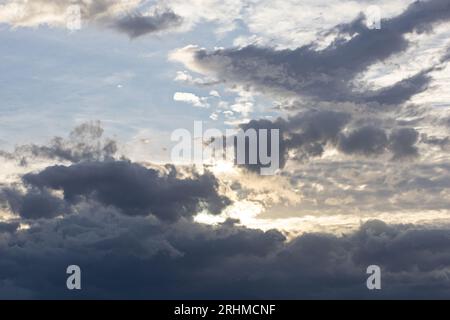 The sky was overcast and obscured the sun. Stock Photo
