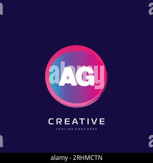 initial logo With Colorful template vector. Stock Vector