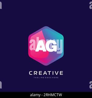 initial logo With Colorful template vector. Stock Vector