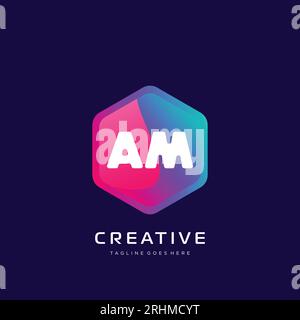 initial logo With Colorful template vector. Stock Vector
