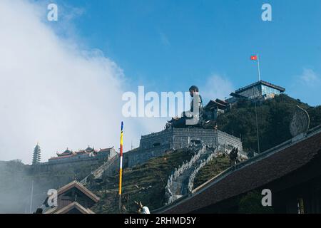 Buddha Statue in Mount Fansipan, SAPA exploration Stock Photo