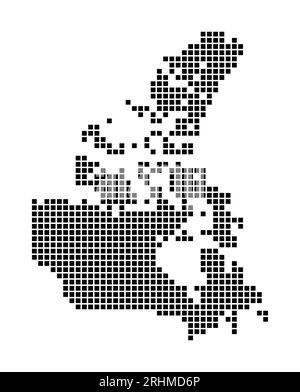 Canada map dotted pattern map vector illustration Stock Vector Image ...