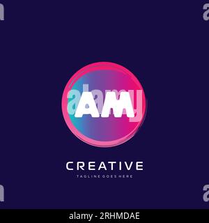 initial logo With Colorful template vector. Stock Vector