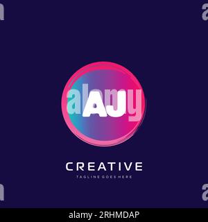 initial logo With Colorful template vector. Stock Vector