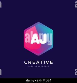 initial logo With Colorful template vector. Stock Vector