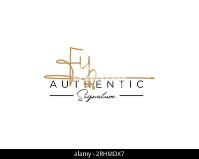 FY Signature Logo Template Vector. Stock Vector