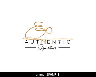 Ep Sign E, P, EP Initial letter handwritten and signature vector image template ...