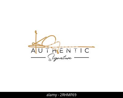 KO Signature Logo Template Vector. Stock Vector