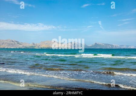 Vacation atmosphere at the gates of the bay of Cala Sant Vicenç and Port de Pollença on the Balearic island of Mallorca - Spain Stock Photo