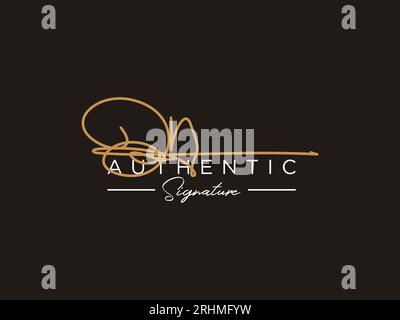 ON Signature Logo Template Vector. Stock Vector