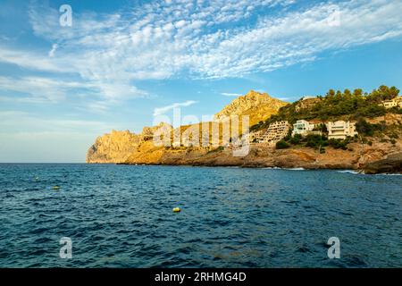 Vacation atmosphere at the gates of the bay of Cala Sant Vicenç and Port de Pollença on the Balearic island of Mallorca - Spain Stock Photo