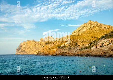 Vacation atmosphere at the gates of the bay of Cala Sant Vicenç and Port de Pollença on the Balearic island of Mallorca - Spain Stock Photo