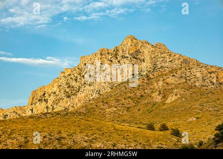 Vacation atmosphere at the gates of the bay of Cala Sant Vicenç and Port de Pollença on the Balearic island of Mallorca - Spain Stock Photo