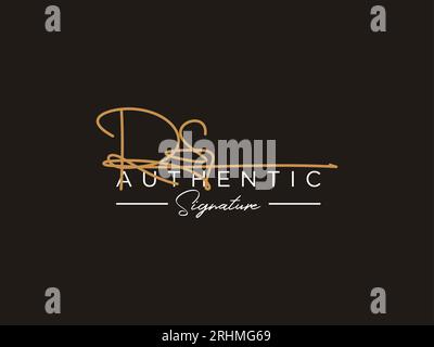 RS Signature Logo Template Vector. Stock Vector
