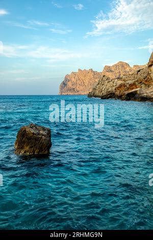 Vacation atmosphere at the gates of the bay of Cala Sant Vicenç and Port de Pollença on the Balearic island of Mallorca - Spain Stock Photo