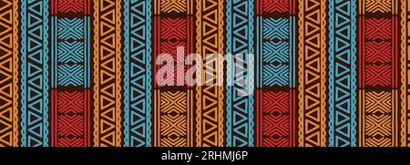 Ethnic seamless pattern geometric. Tribal geometric background, hand drawn motif, maya, aztec doodle ornament illustration. fashion texture with rug t Stock Vector