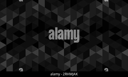 Dark abstract background, black triangle pattern. Vector geometric ...