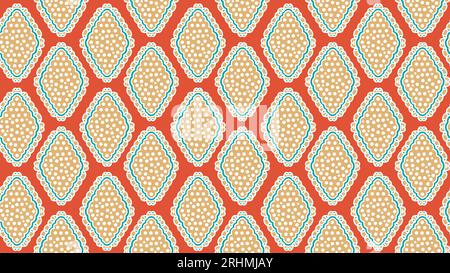 Aboriginal seamless pattern, ethnic hand drawn diamond stripes. Fabric and textile ready to print. Vector illustration colorful background. Stock Vector