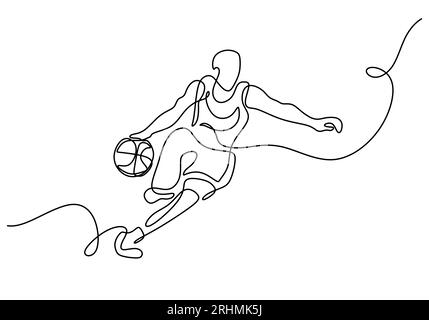 Basketball player making slam dunk - vector illustration sketch hand drawn  isolated on white background Stock Vector by ©a3701027d 148911231