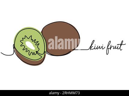 Hand drawn Kids drawing Cartoon Vector illustration kiwi fruit icon  Isolated on White Background 27379468 Vector Art at Vecteezy