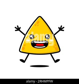 Cute Nacho Cartoon Character Stock Vector