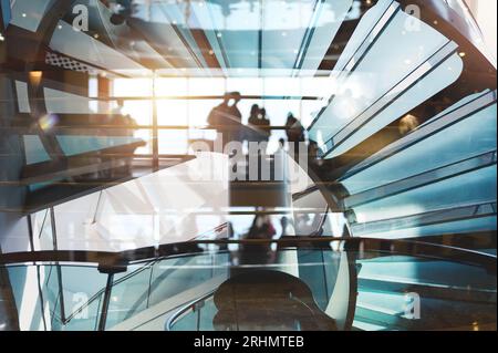 Modern blurred background of business people in a office Stock Photo