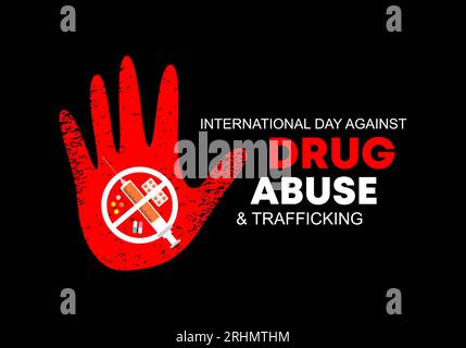 Say no to drug background poster or banner for International Day ...