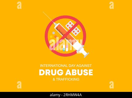 No drugs allowed, marijuana leaf with forbidden sign. Drugs icon in prohibition red circle. Anti drugs. Just say no. Stock Vector