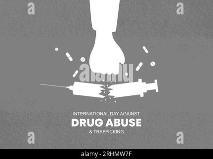 Say no to drug background poster or banner for International Day ...