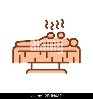 Stone therapy sign сolor line icon. Physiotherapy. Pictogram for web page. Stock Vector