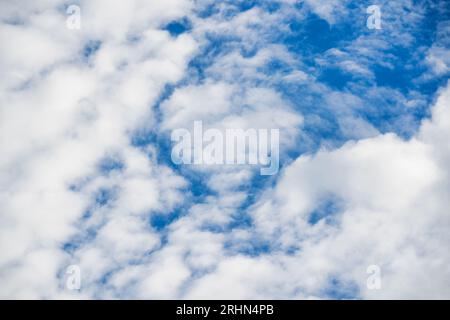 Cloudscape fluffy white cloud on blue sky in sunny day Stock Photo