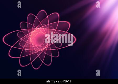 atomic particle background as theme of physics Stock Photo