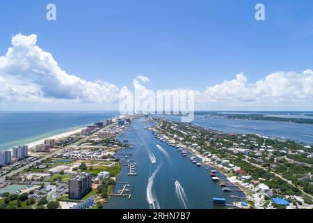 Aerial view of Perdido Key and Ono Island Stock Photo