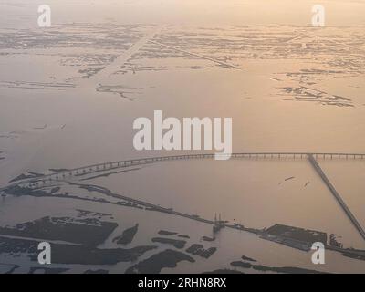Aerial view of Gateway to the Gulf expressway Stock Photo