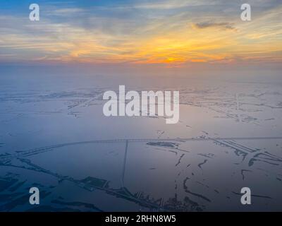 Aerial view of Gateway to the Gulf expressway Stock Photo